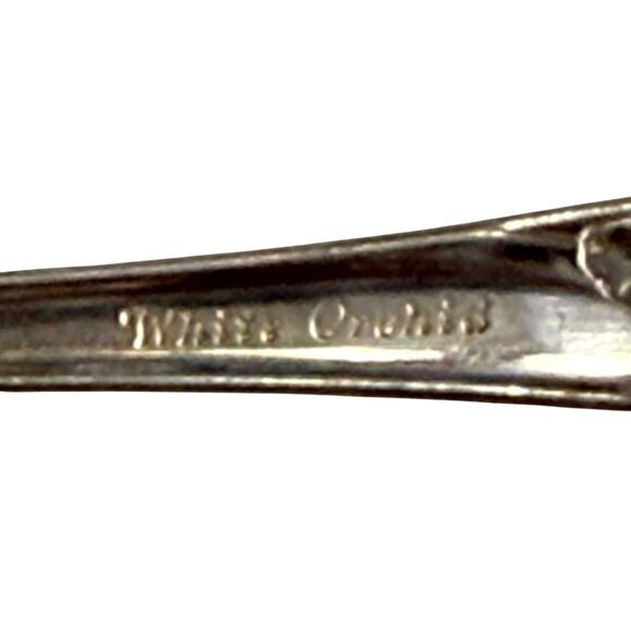 Oneida Community White Orchid Teaspoons Silverplate 6 1/8" Vintage Set of 5 - Picture 3 of 5